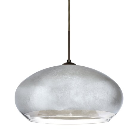 Besa Lighting Brio 14 Cord Pendant, Silver Foil, Bronze Finish, 1x9W LED 1JT-4345SF-LED-BR